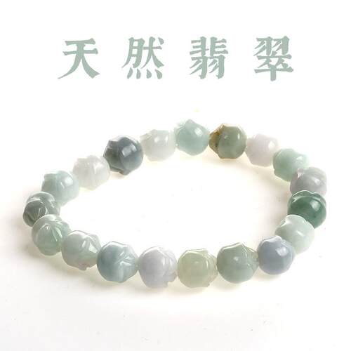 天然翡翠玫瑰花手链串珠女士轻奢高级感玉石文玩佛珠手串手饰