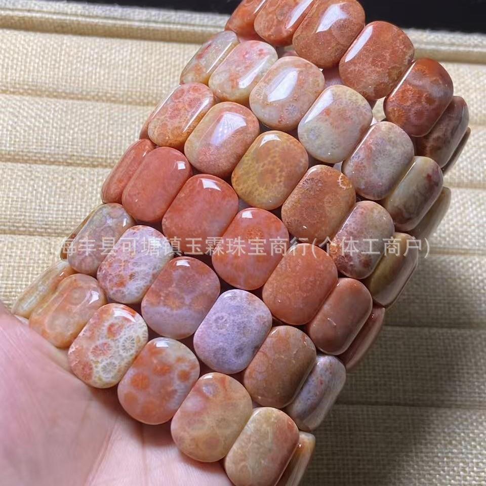 印尼珊瑚玉彩花果冻手排菊花石女款手串手牌源头厂家直播货源