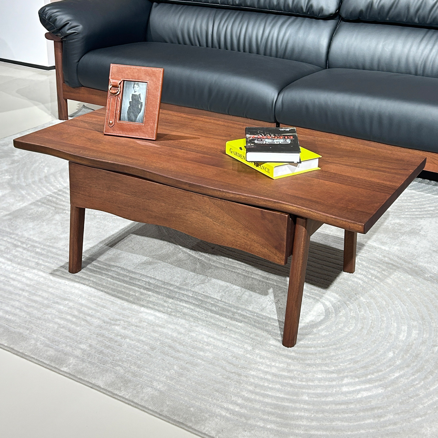 全实木茶几客厅现代简约茶桌带抽屉设计感茶台小户型家用2026新款