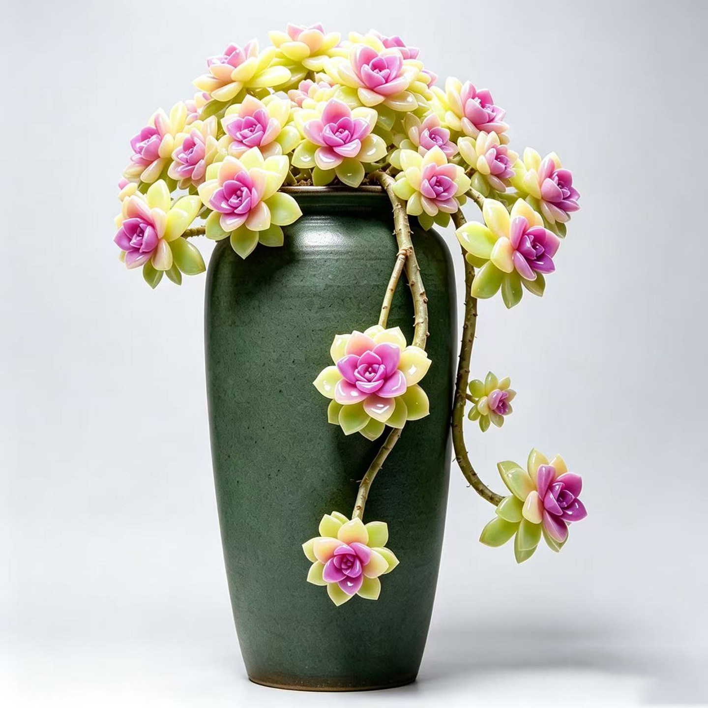 大盆室内好养多肉植物樱花玫瑰锦花卉绿植盆栽带盆好养活净化空气