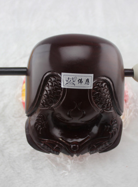 佛应木鱼 法物法器 4寸木鱼香樟木 佛应 法器 特价结缘佛具红木色