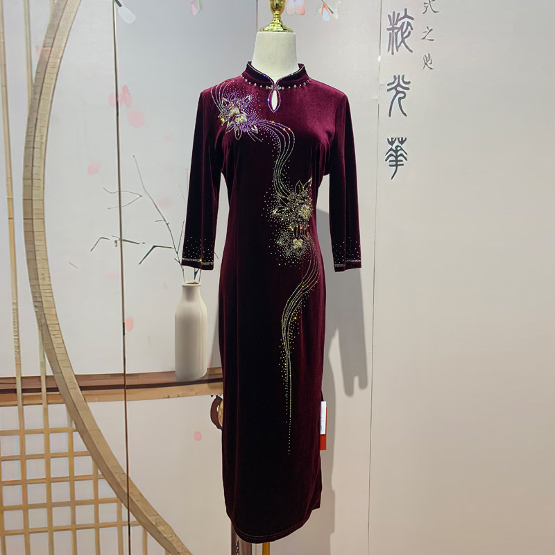 喜婆婆婚宴装新中式旗袍2025新款