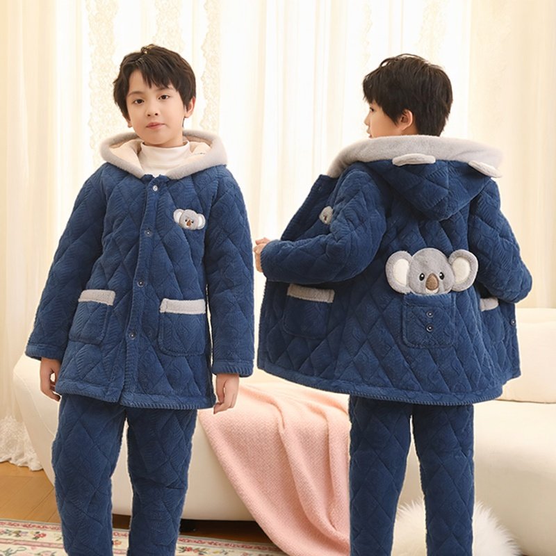 男童冬季儿童睡衣夹棉加厚款家居服套装中大童法兰绒珊瑚绒棉袄女,童装/婴儿装/亲子装,家居服套装,淘宝优惠券,粉丝福利购,淘宝优惠卷