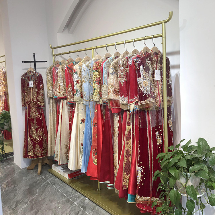 中式秀禾婚纱礼服展示挂衣架加粗