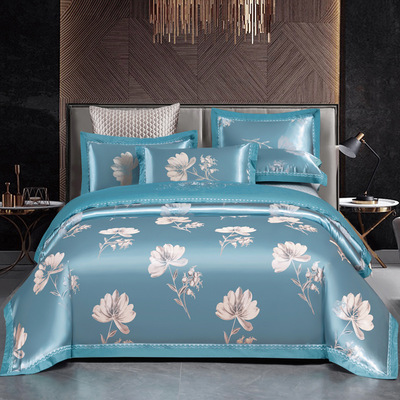 欧式60S简约丝棉贡缎提花四件套