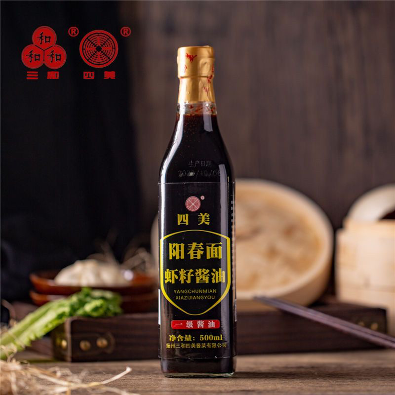 三和四美阳春面虾籽酱油馄饨干拌面调料生抽炒菜拌面调味品500ml