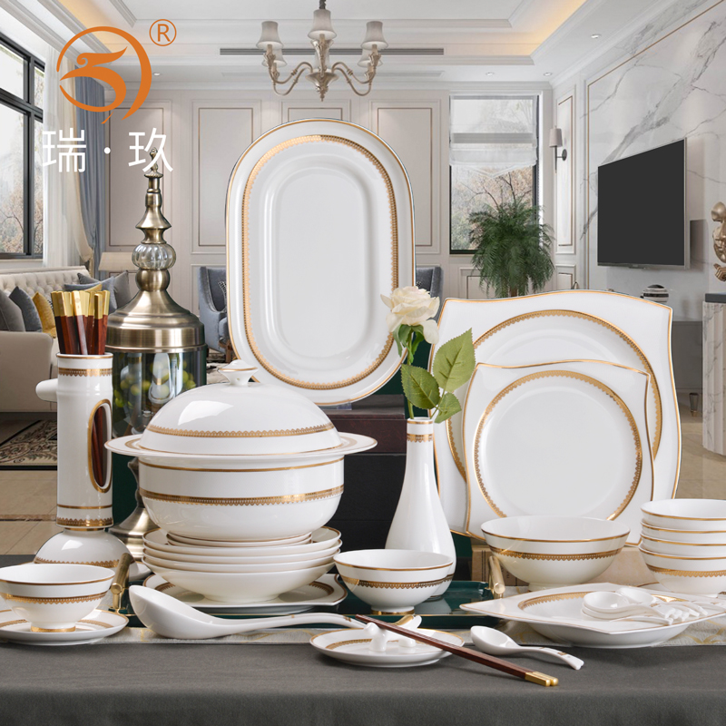 创意新款器型 浮雕白纹理+金花纹 尽显格调