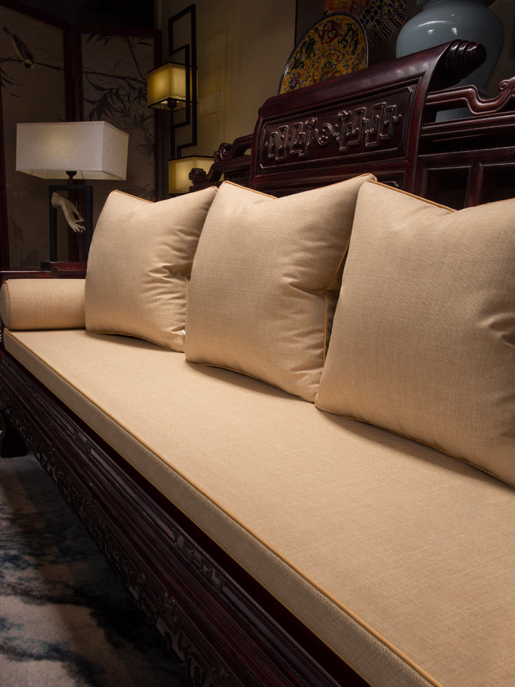 红木椅子坐垫实木沙发垫带靠背新中式太师椅茶艺高密度海绵垫防滑