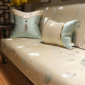 红木沙发垫子全盖布四季通用新中式实木防滑坐垫套罩扶手盖巾定制