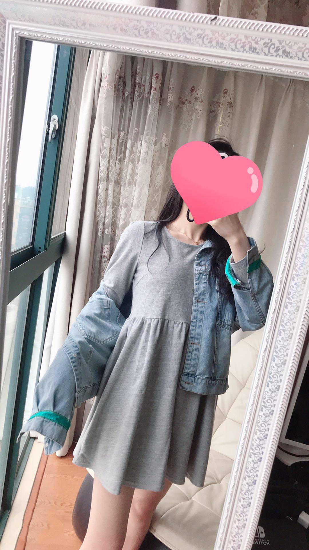 外贸 春季新款高腰线娃娃款韩版女式棉料 打底连衣裙