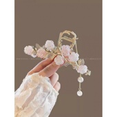 优雅小香风2026年新款 抓夹女后脑勺鲨鱼夹大号夹子头饰发夹高级感