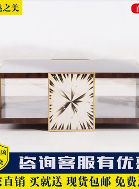 拉卡萨意式风手绘客厅茶几可定制