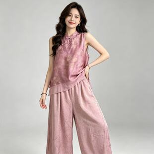 28976春季高端休闲宽松女士时尚阔腿裤子
