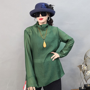 高端上衣 堆堆领上档次长袖 8708春新款 国风中式