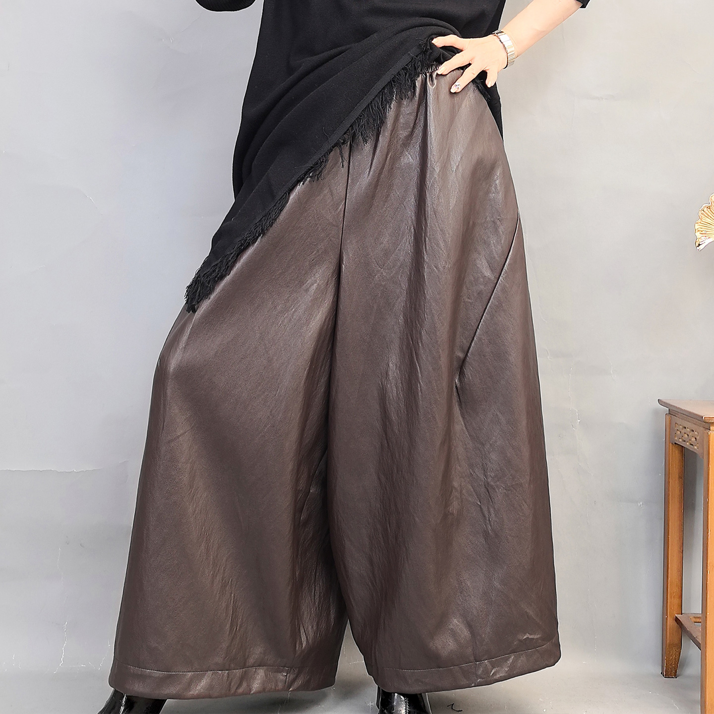 时尚复古优雅休闲百搭裤子