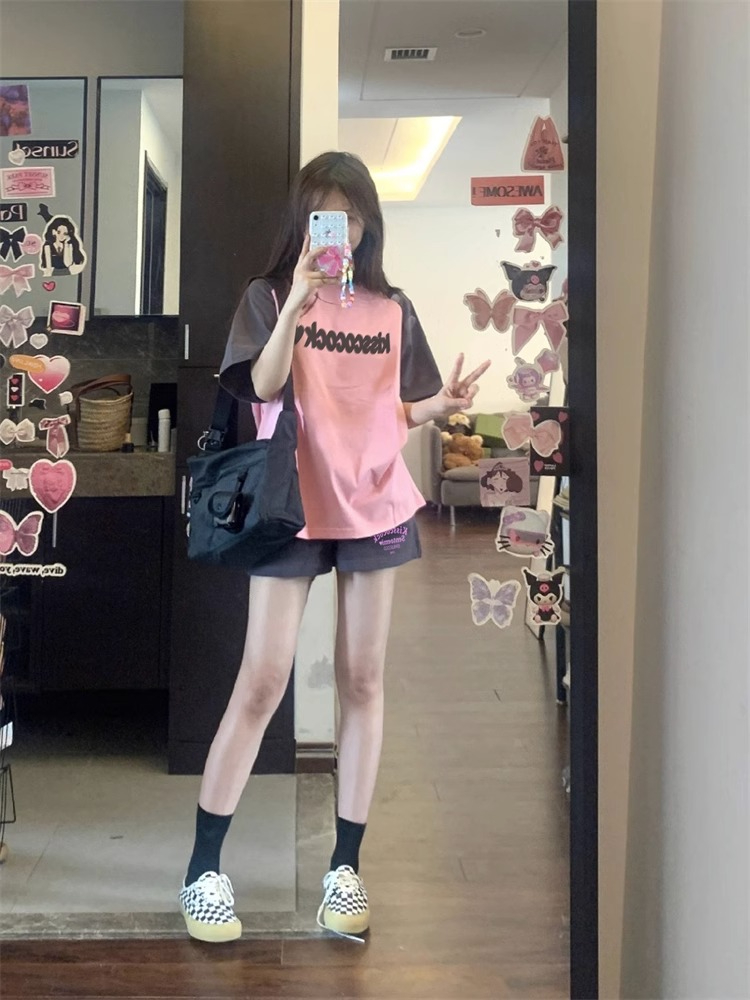 睡衣女夏季2025新款纯棉短袖短裤薄款休闲两件套装可外穿家居服女