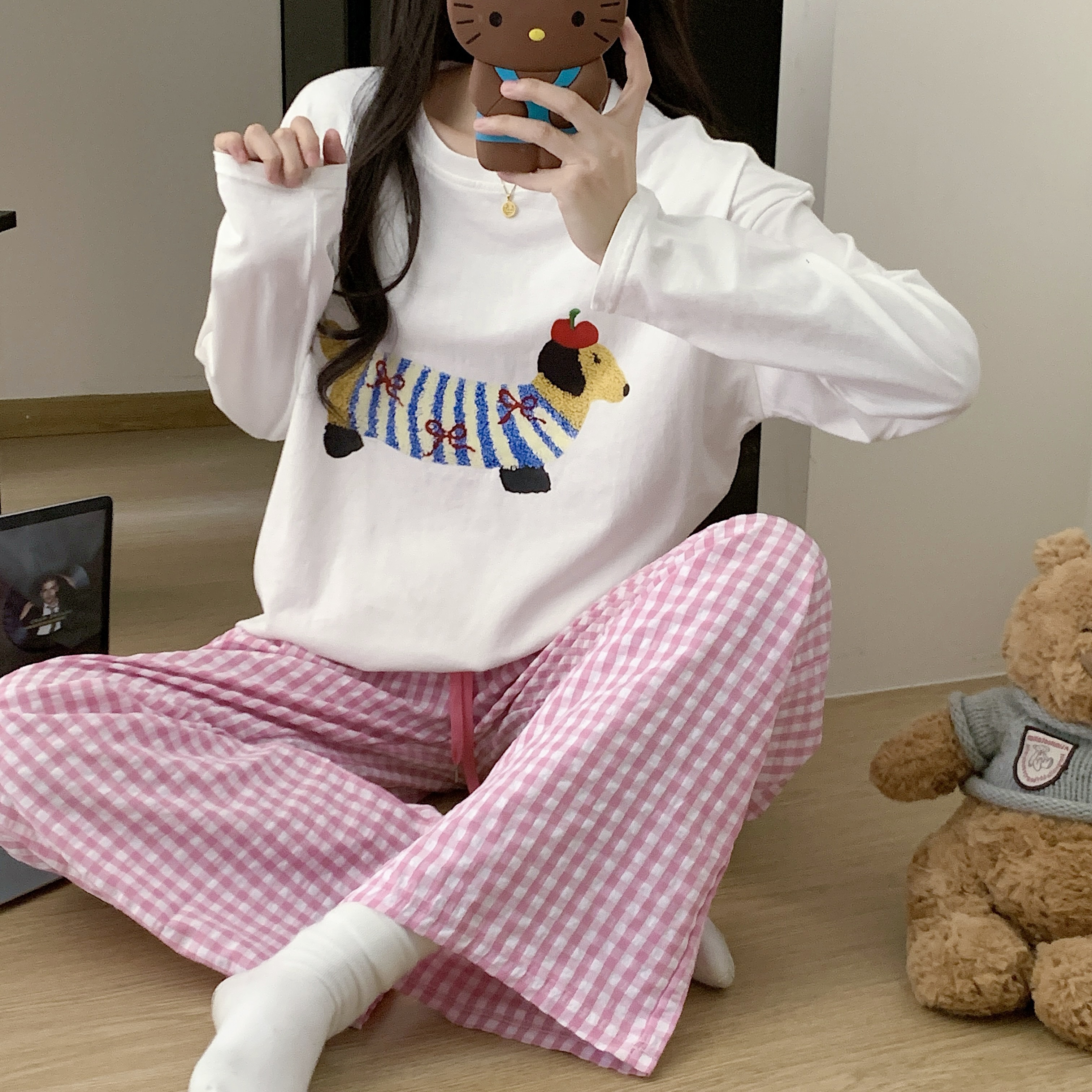 女家居服纯棉可外穿不起球不褪色