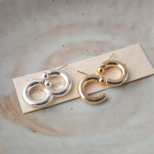 铜C型后挂式耳圈耳环女小耳环