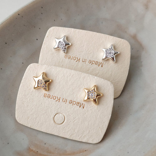 破碎芒星镶钻小众女高级耳钉感简