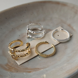 双层锆石戒指女小众设计个性时尚简约气质百搭高级感食指戒指环