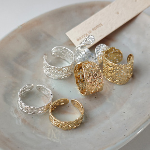 蕾丝戒指女小众设计个性时尚简约气质百搭高级感轻奢开口食指戒