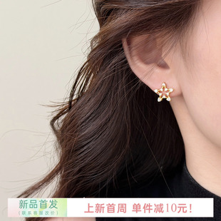 独特漂亮小众锆石星星耳钉2026高级感轻奢耳环耳饰 首发 新品