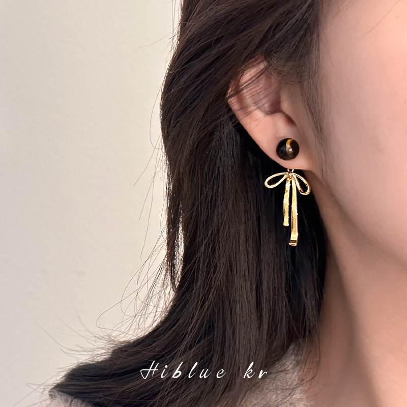 独特小众复古气质设计感气质高级流苏虎眼石蝴蝶结耳环耳坠女秋冬,饰品/流行首饰/时尚饰品新,耳环,淘宝优惠券,粉丝福利购,淘宝优惠卷