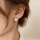 简约气质圆形水滴耳环女夏天轻奢高级感磨砂独特小众耳钉耳饰2026