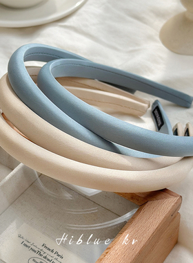 韩系蓝色高颅顶压发头饰细发箍女日常外戴高级感时尚洋气2026新款