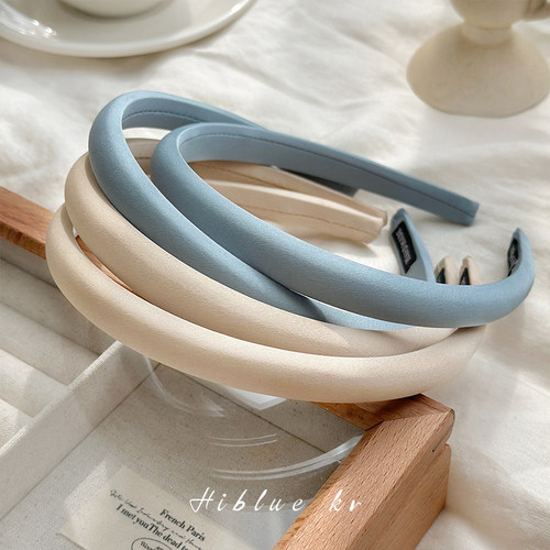 海蓝蓝韩系蓝色高颅顶细发箍