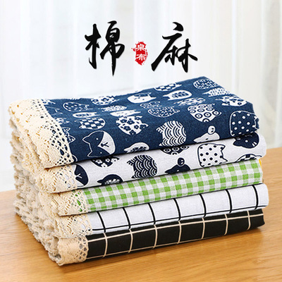 北欧桌布布艺棉麻小清新餐桌布现代简约长方形防尘防烫茶几书桌垫