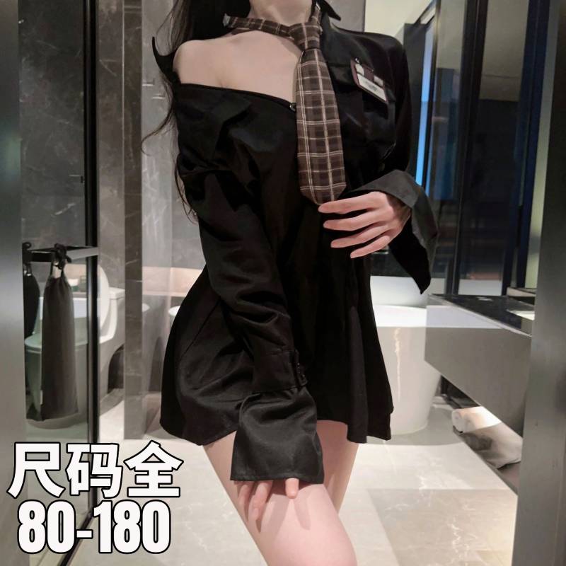 大码JK制服衬衫连衣裙套装女