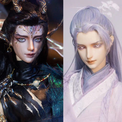 taobao agent Monthly Night Walking Song Store celebrates BJD doll homemade head Kirin Ercang Black Lotus Nightmare 3 -point Uncle reflects the goods