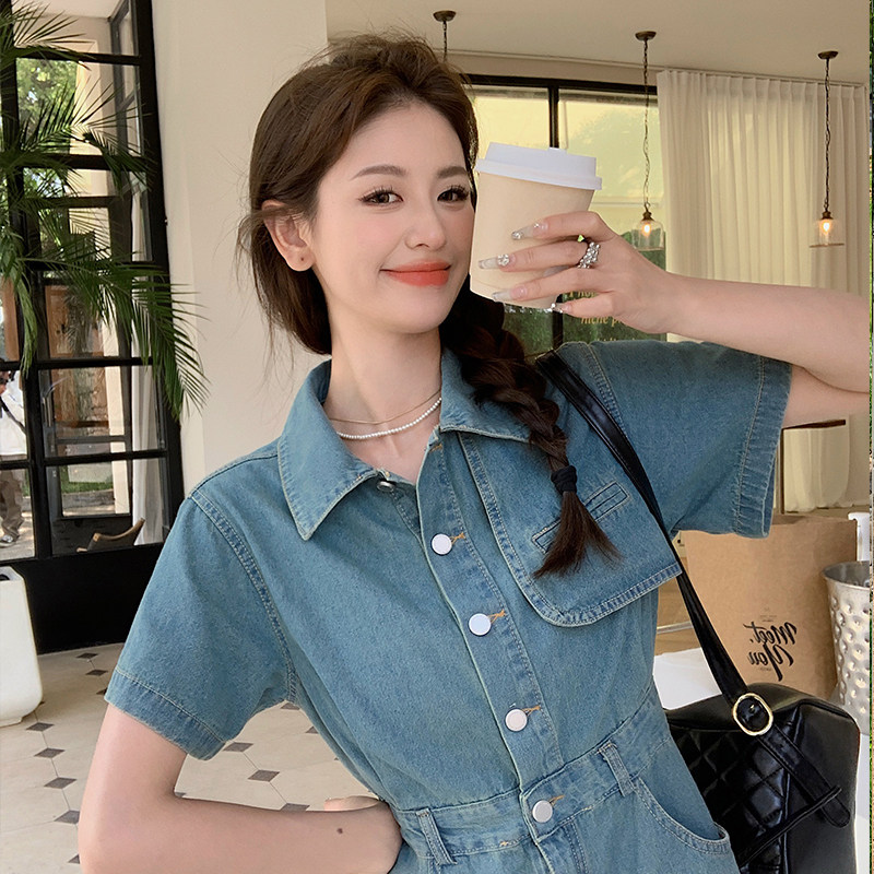 【新款现货】休闲水洗牛仔连衣裙838-P115-K168,女装连衣裙,浙宝113