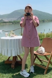 【现货】工装风单排扣衬衫裙841-P105-K158，女装连衣裙，浙宝113