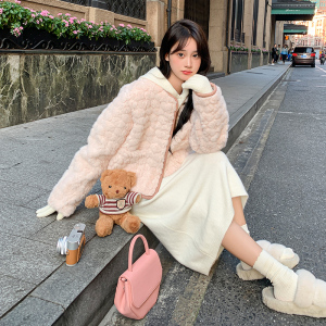 【现货】小香风仿兔毛仿皮草皮毛一体 222-P175-K258,女装皮草,浙宝113