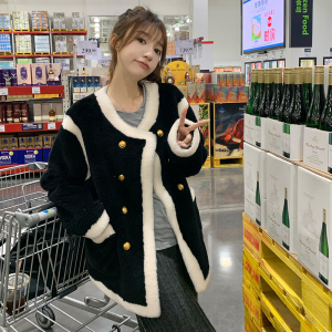 【现货】小香风羊羔毛麂皮内里皮毛一体 202-P170-K258图片