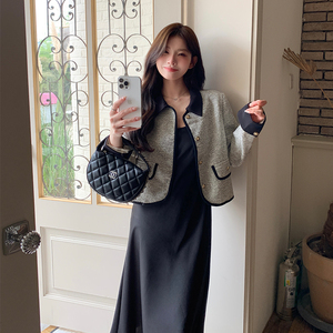 【现货】黑白拼接小香风短外套 878-P135-K188图片
