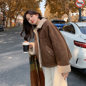 【大货已出】复古麂皮羊羔毛皮毛一体 209-P155-K228,女装派克服,浙宝113