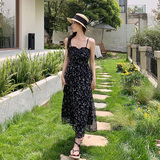 【大货已出】蝴蝶结吊带开叉碎花连衣裙829-P105-K158，女装连衣裙，浙宝113