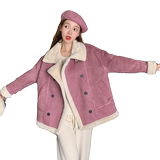 【大货已出】麂皮绒仿兔毛皮毛一体885-P185-K268，女装派克服，浙宝113