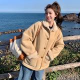 【现货】麂皮绒羊羔毛皮毛一体228-P160-K238，女装皮草，浙宝113