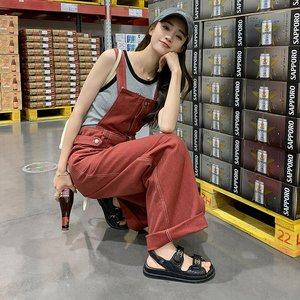 【大货已出】甜酷风休闲背带阔腿裤811-P115-K168图片