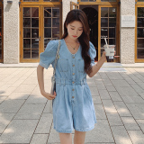 【现货】休闲工装风水洗牛仔连体裤842-P115-K168，女装连体裤，浙宝113