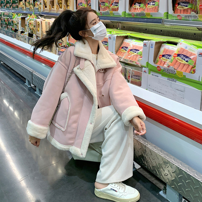 【大货已出】PU皮拼接仿兔毛皮毛一体887-P185-K268,女装派克服,浙宝113