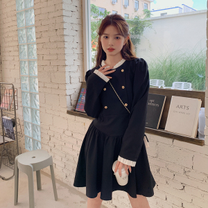 【现货】金属扣小香风连衣裙 857-P120-K178图片