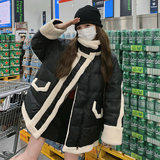 【大货已出】白鸭绒羊羔毛拼接羽绒服891-P245-K348，女装羽绒服，浙宝113