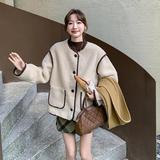 【现货】羊羔毛皮毛一体颗粒外套066-P165-K248，女装皮草，浙宝113