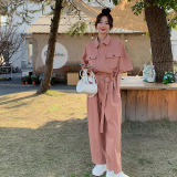 【大货已出】夏薄款工装风衬衫连体裤697-P125-K188，女装连体裤，浙宝113
