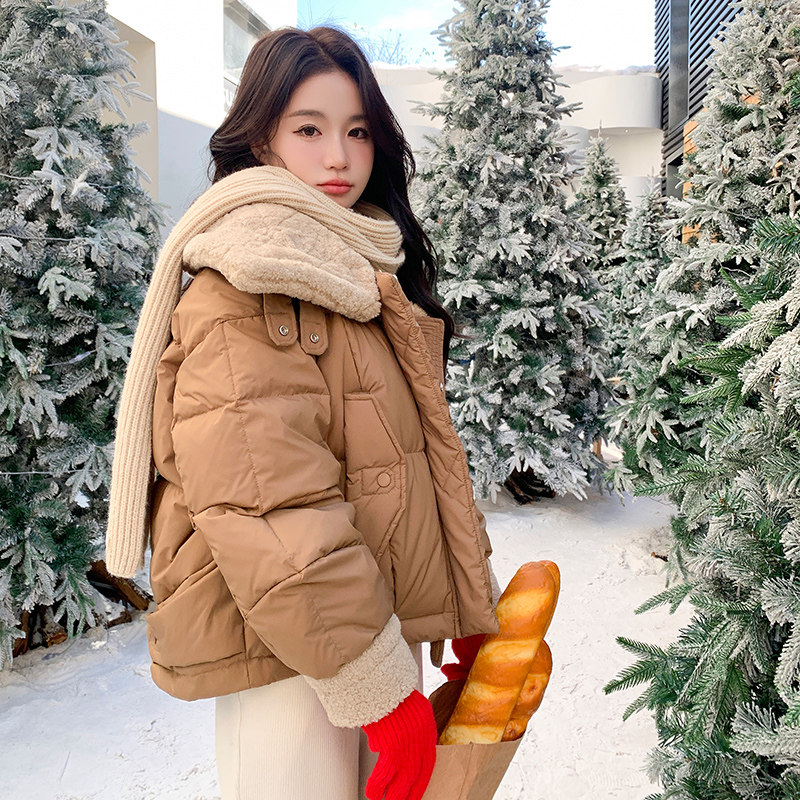 【大货已出】90白鸭绒美拉德羊羔毛欧货羽绒服257-P285-K398,女装羽绒服,浙宝113